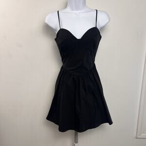 NWT Windsor Black Glow Skater Dress WITH POCKETS Whimsygoth Small Prom